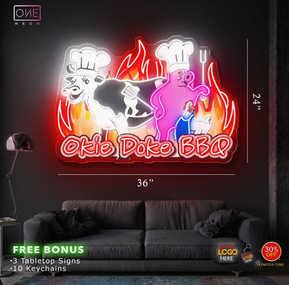 OKIE DOKE BBQ | LED Neon Sign