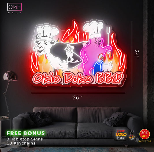 OKIE DOKE BBQ | LED Neon Sign