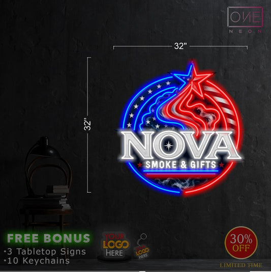 NOVA SMOKE & GIFTS | LED Neon Sign