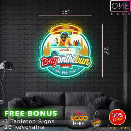 Enseigne néon LED œuvre d'art Tatoueur