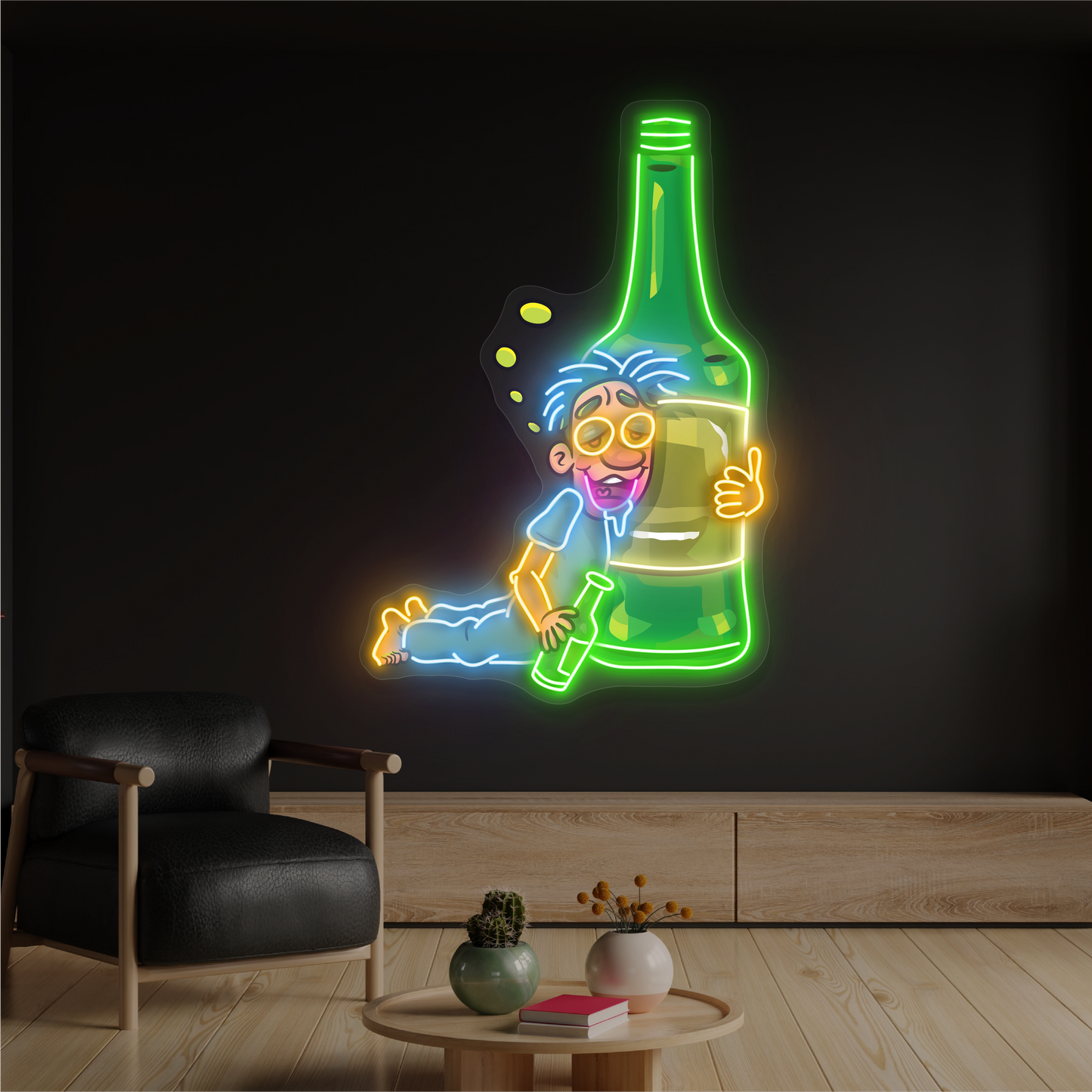 Enseigne Néon LED "Drunk Buddy Artwork"
