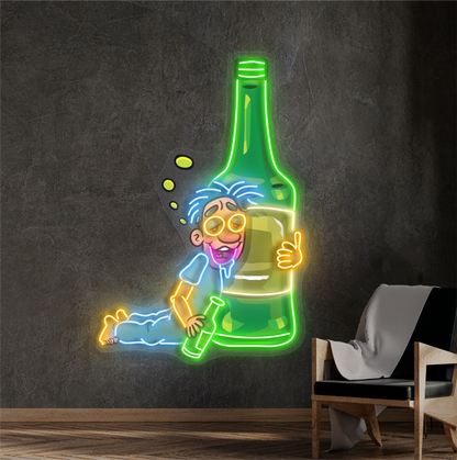 Enseigne Néon LED "Drunk Buddy Artwork"