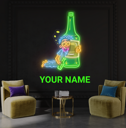 Enseigne Néon LED "Drunk Buddy Artwork"