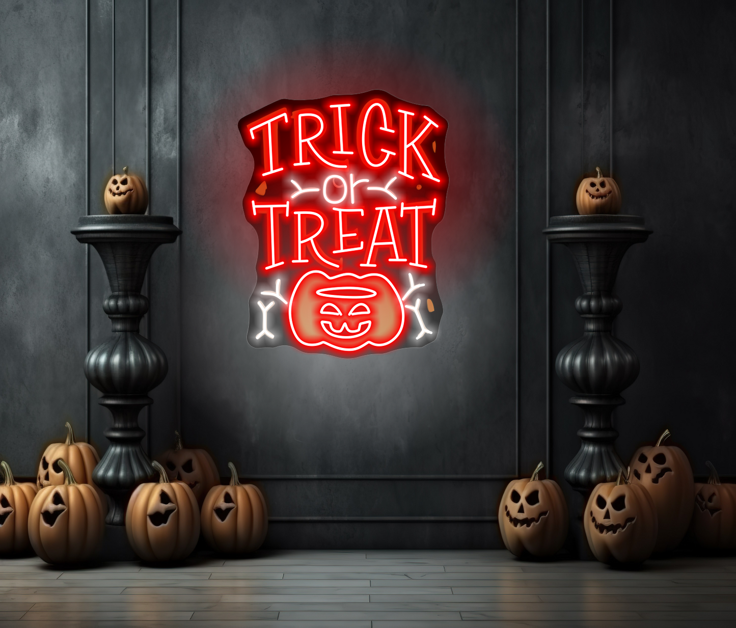 Enseigne LED Néon "Joyeux Halloween"