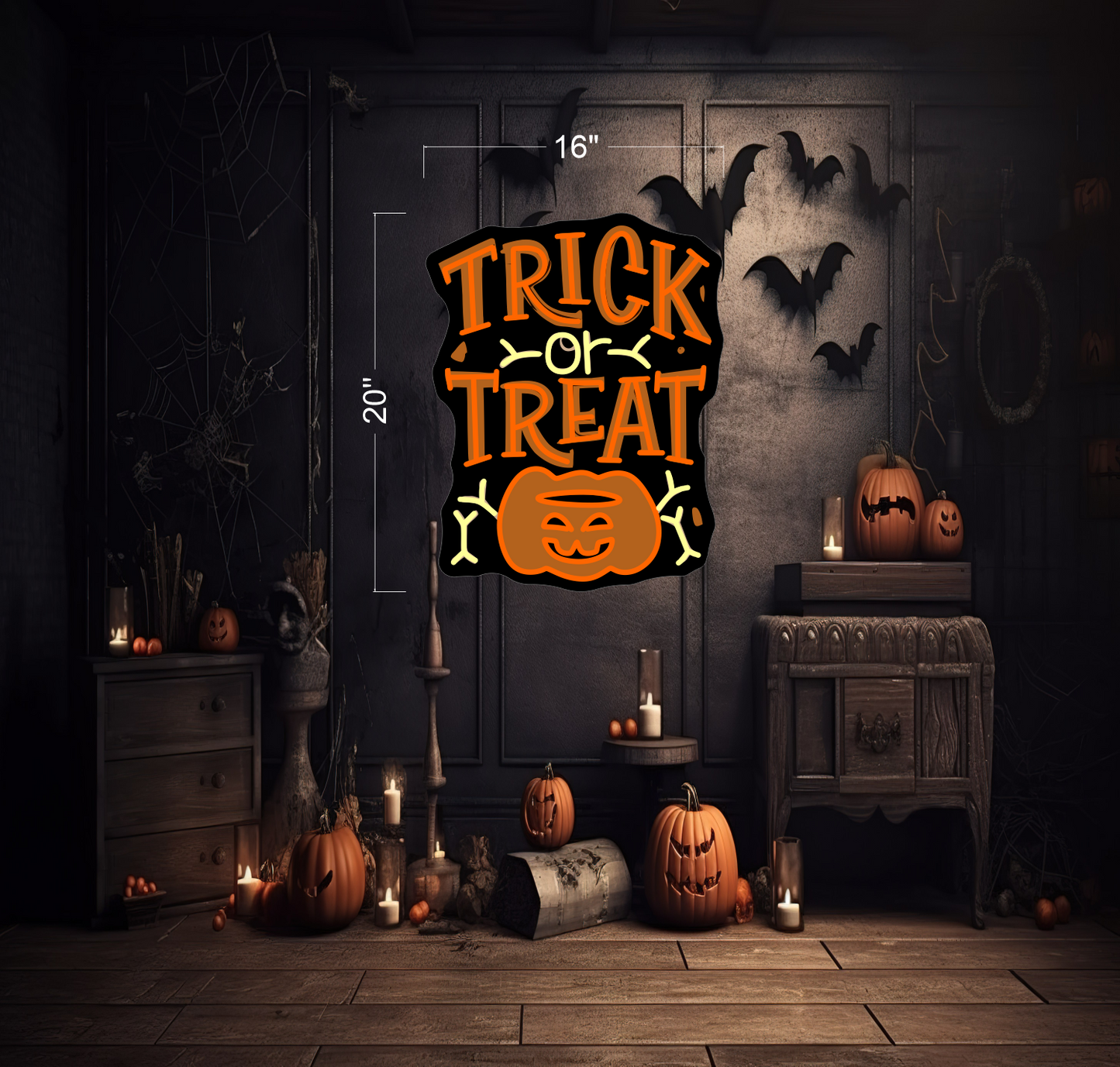 Enseigne LED Néon "Joyeux Halloween"
