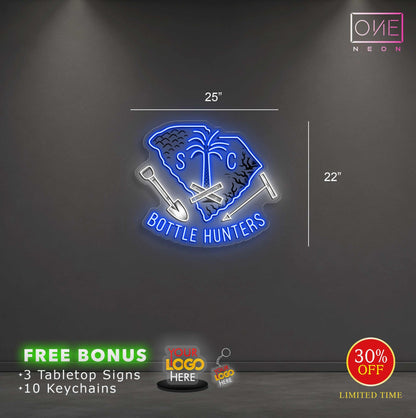 Bottle Hunters | LED Neon Sign