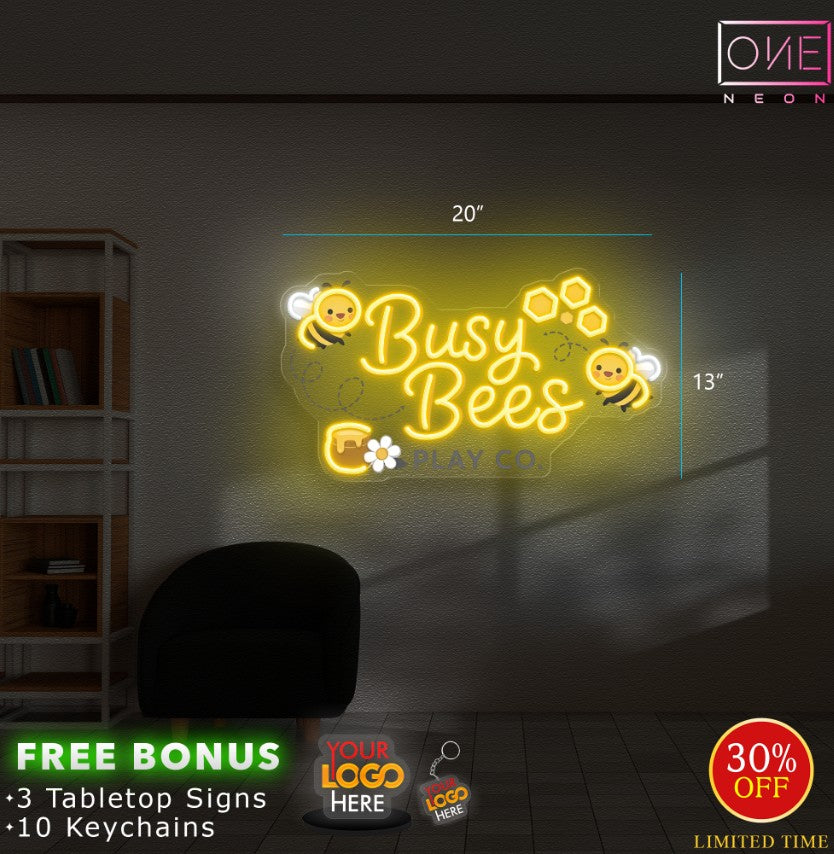 Busy Bees | 2 LED Neon Signs
