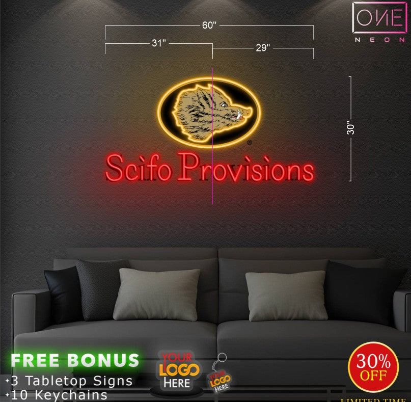 Enseigne néon LED œuvre d'art Tatoueur