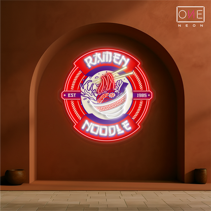 Enseigne néon LED œuvre d'art nouilles ramen