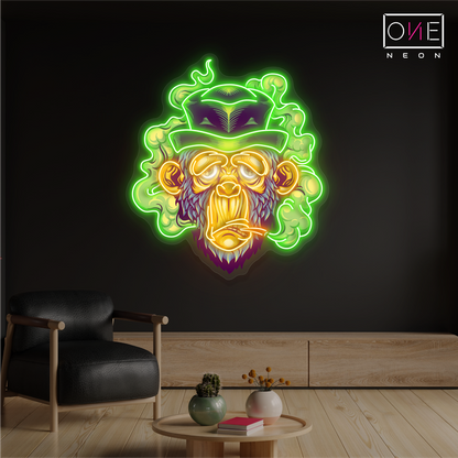 Enseigne lumineuse LED "Smokin' Ape Artwork"