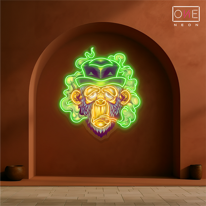Enseigne lumineuse LED "Smokin' Ape Artwork"