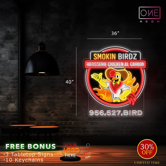 SMOKIN BIRDZ | LED Neon Sign (outdoor use)