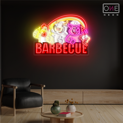 Enseigne néon LED Motif barbecue