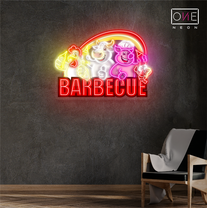 Enseigne néon LED Motif barbecue