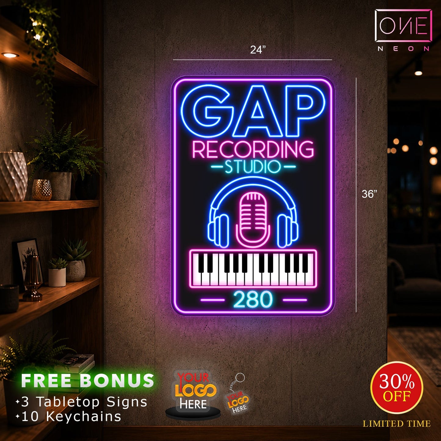 GAP RECORDING STUDIO | LED Neon Sign