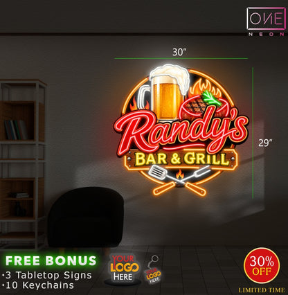 RANDY'S BAR & GRILL | LED Neon Sign