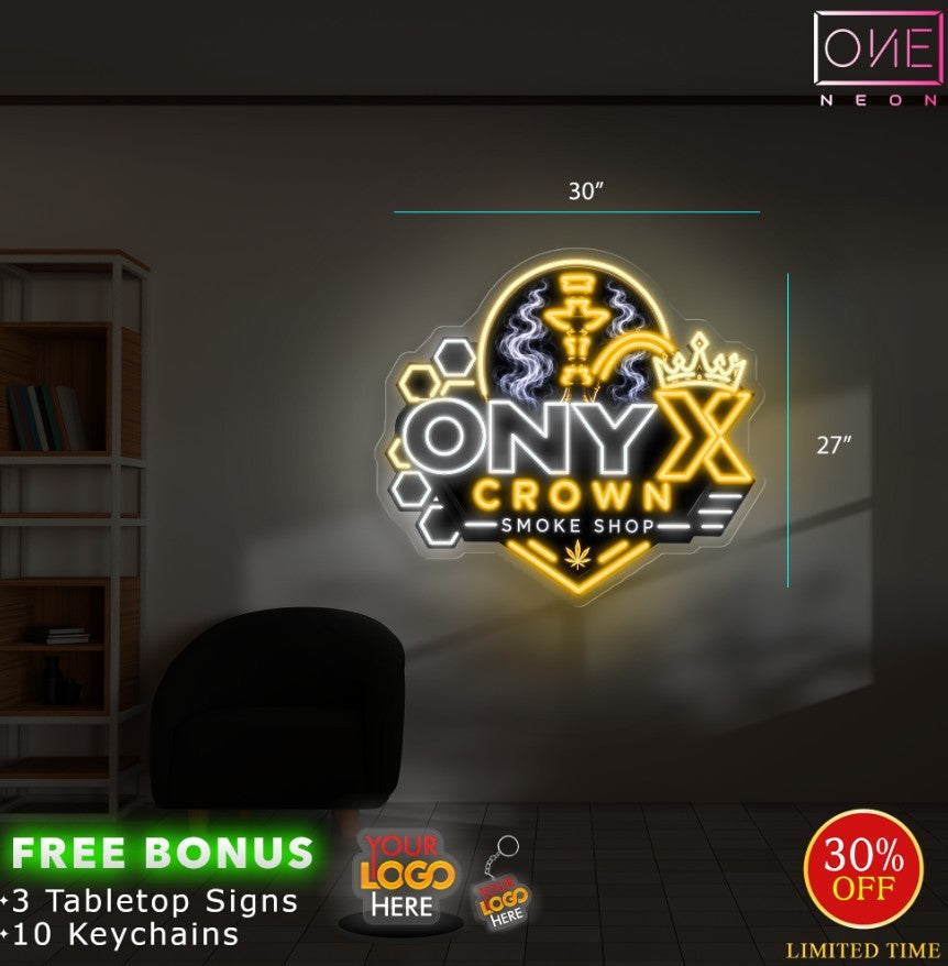 ONYX CROWN SMOKE SHOP | LED Neon Sign