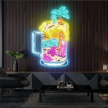 Enseigne néon LED Motif Bière Tropicale