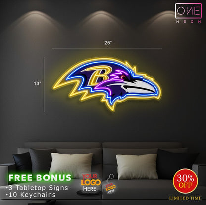 Baltimore Ravens logo | LED Neon Sign