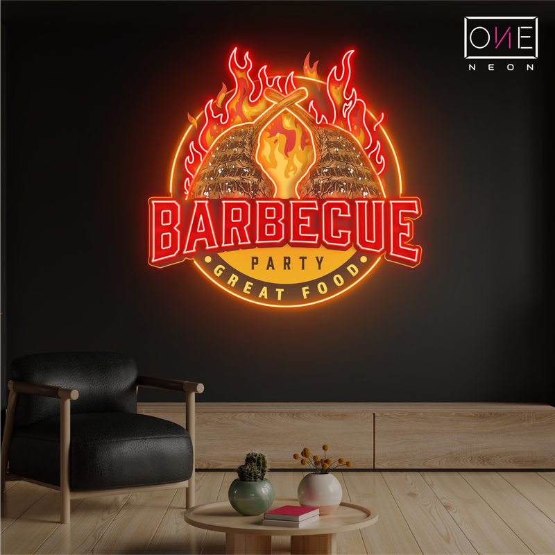 Enseigne néon LED pour barbecue, bonne cuisine, œuvre d'art