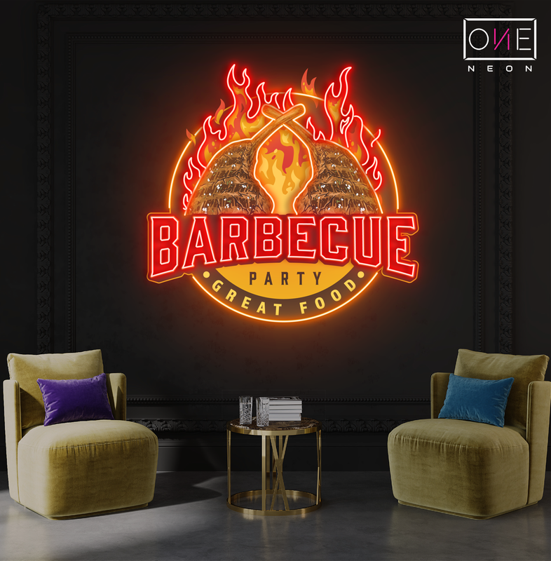 Enseigne néon LED pour barbecue, bonne cuisine, œuvre d'art