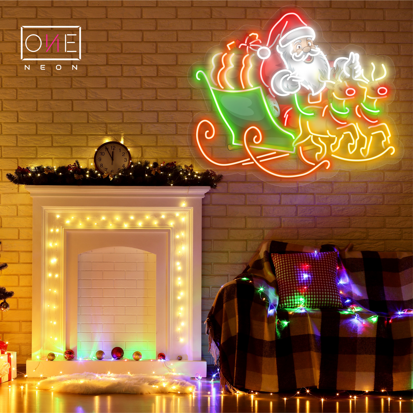 Enseigne néon LED "Voyage de Noël"