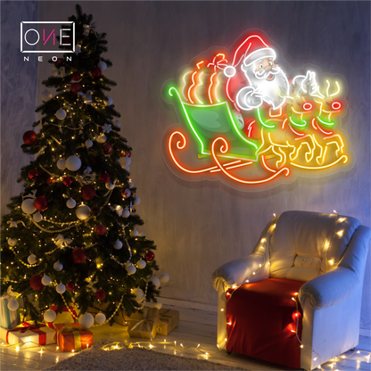 Enseigne néon LED "Voyage de Noël"