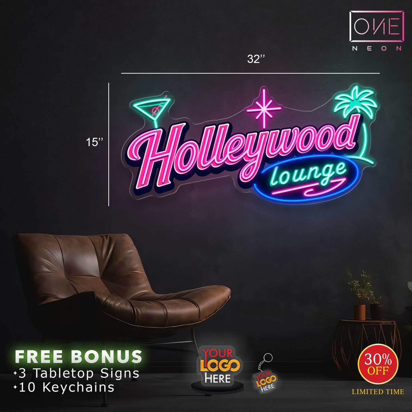Hollywood | LED Neon Sign