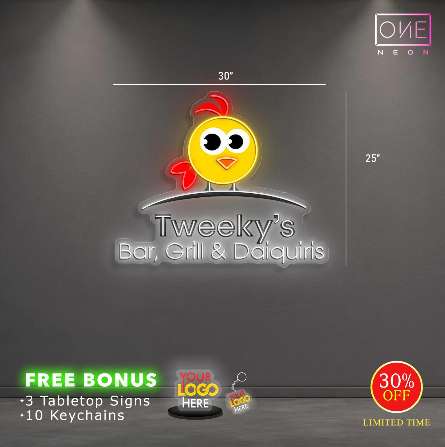 Enseigne néon LED œuvre d'art Tatoueur