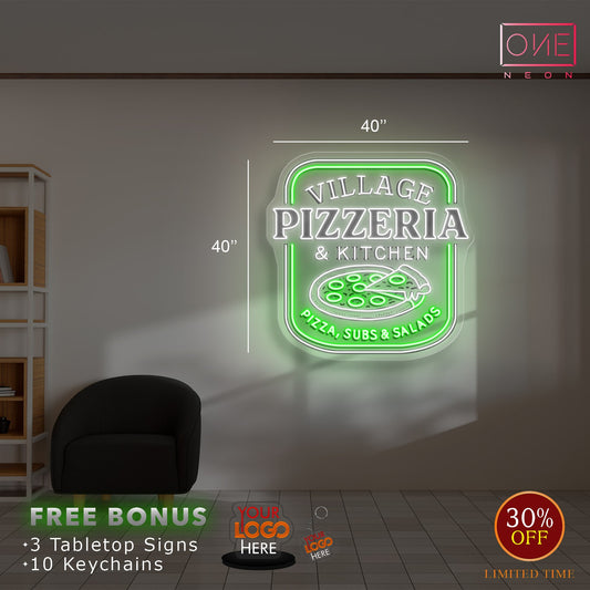 VILLAGE PIZZERIA & KITCHEN | LED Neon Sign