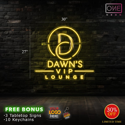 DAWN'S VIP LOUNGE  | LED Neon Sign (3 signs)