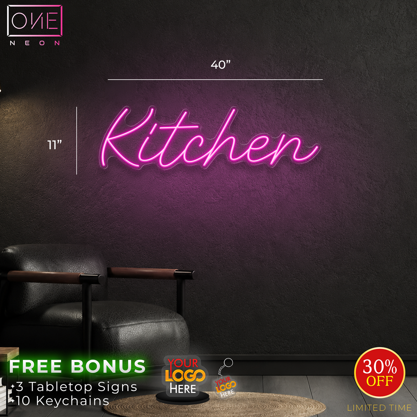 Arias Kitchen | LED Neon Sign (3 signs)