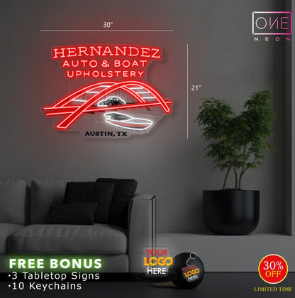 AUTO & BOAT UPHOLSTERY| LED Neon Sign