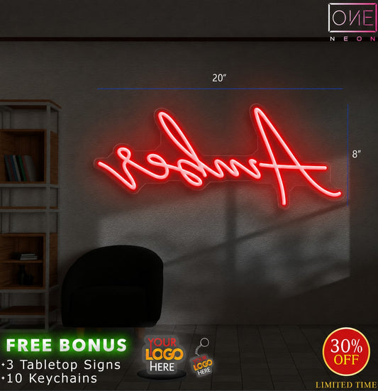 Enseigne néon LED œuvre d'art Tatoueur