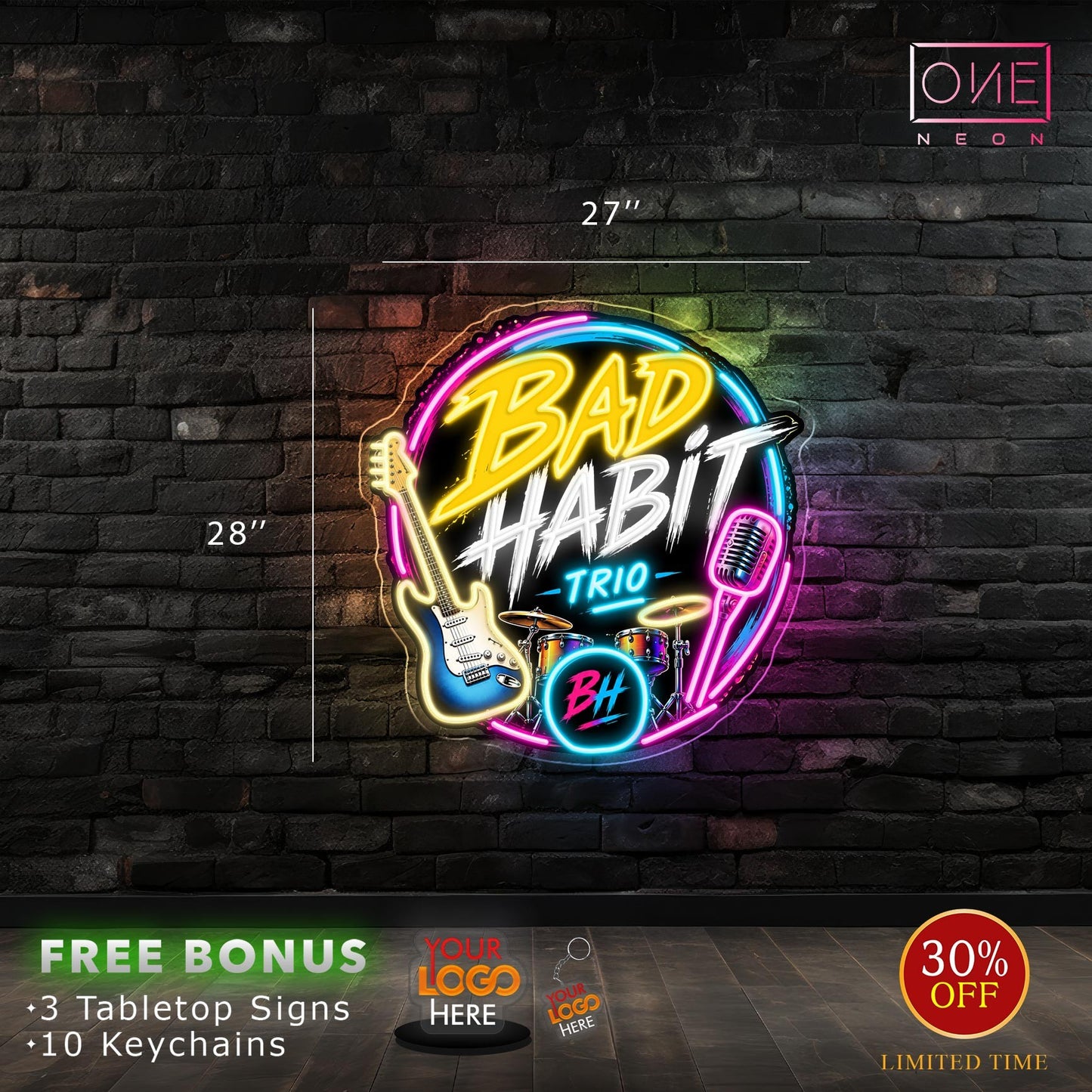 BAD HABIT| LED Neon Sign (waterproof)