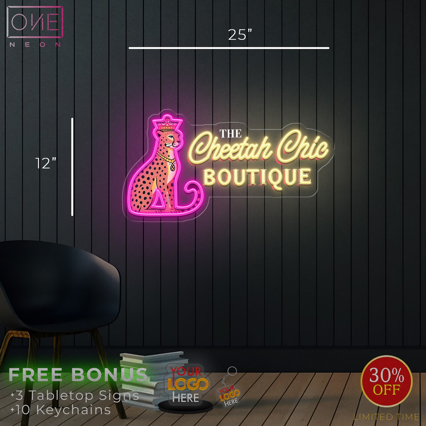 Enseigne néon LED œuvre d'art Tatoueur