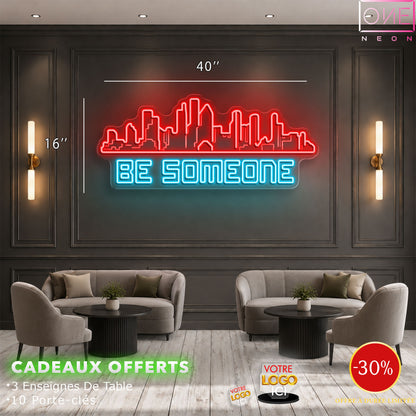 Enseigne néon LED œuvre d'art Tatoueur
