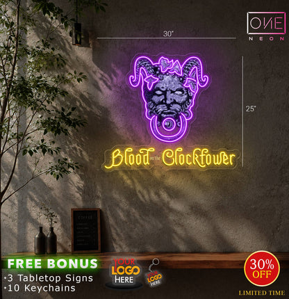 Enseigne néon LED œuvre d'art Tatoueur