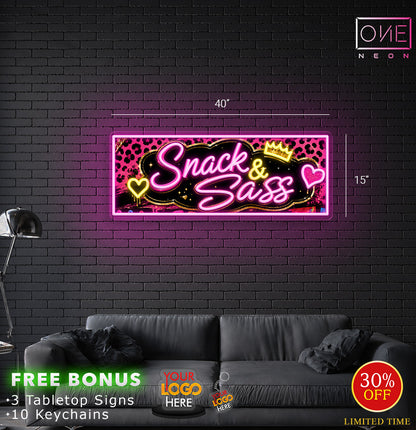 SNACKS & SASS | LED Neon Sign