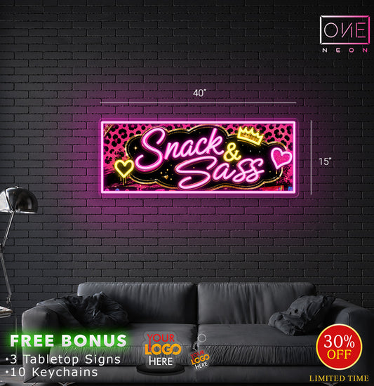 SNACKS & SASS | LED Neon Sign