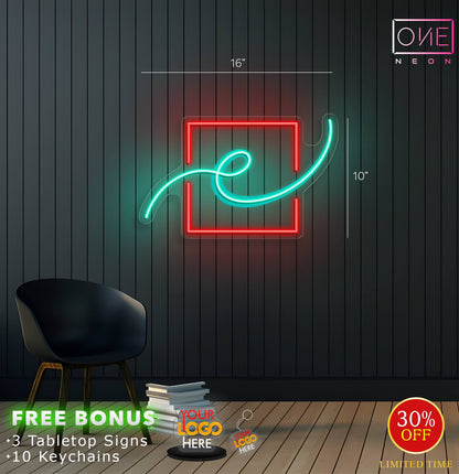 Enseigne néon LED œuvre d'art Tatoueur
