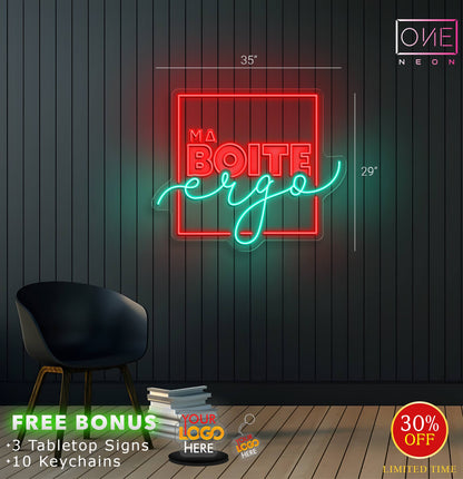 Enseigne néon LED œuvre d'art Tatoueur