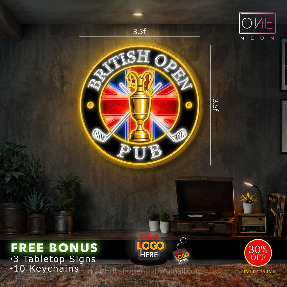BRITISH OPEN PUB | LED Neon Sign
