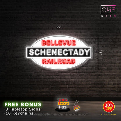 Bellevue Schenectady Railroad  | LED Neon Sign