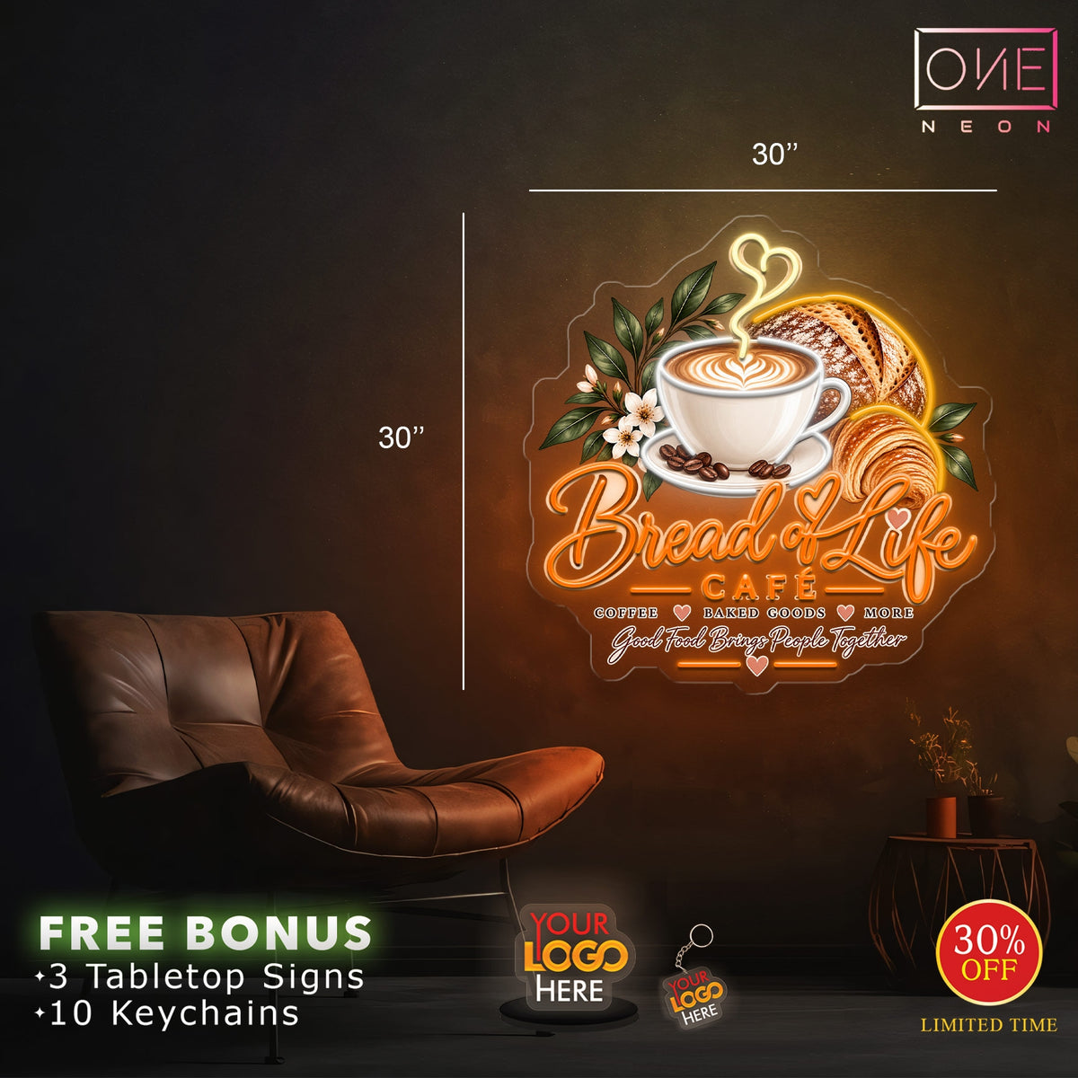 Bread of Life Cafe | LED Neon Sign