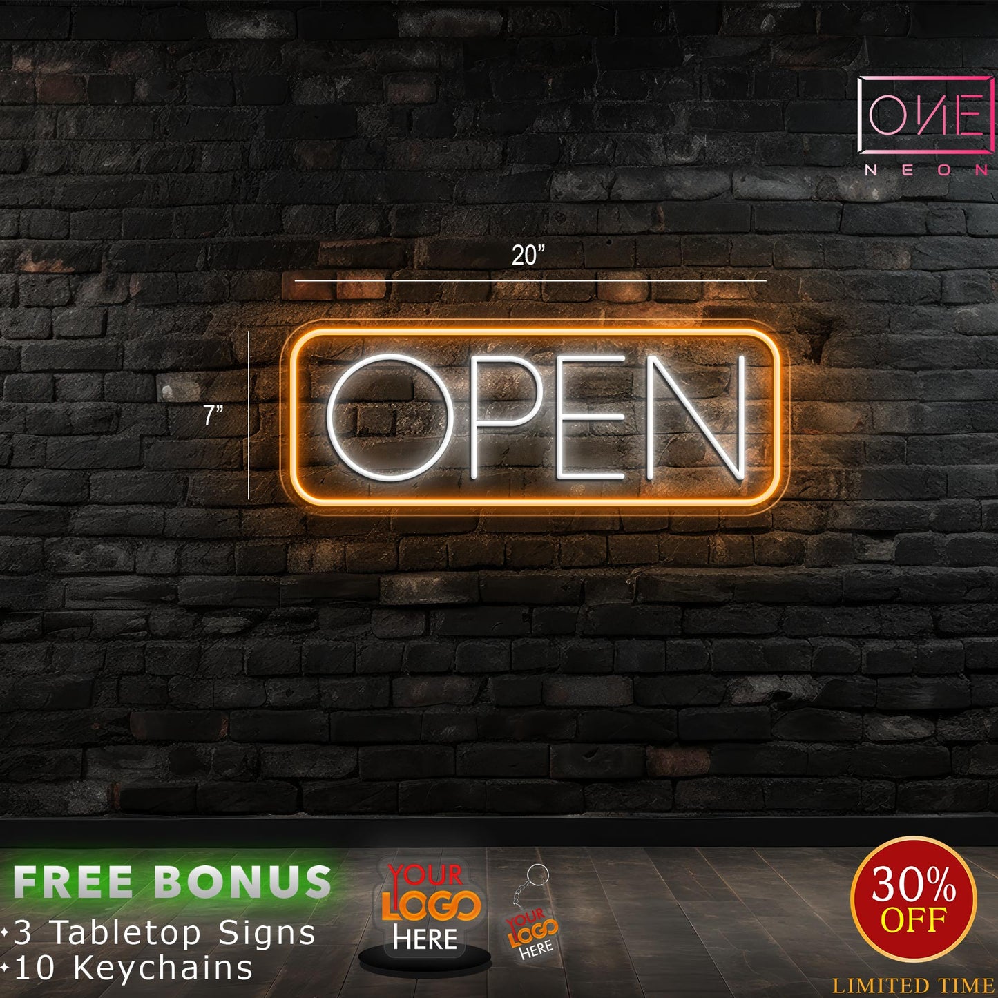 BULLDOG OUTFITTERS & OPEN | LED Neon Signs