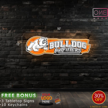 BULLDOG OUTFITTERS & OPEN | LED Neon Signs