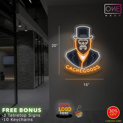 Enseigne néon LED œuvre d'art Tatoueur