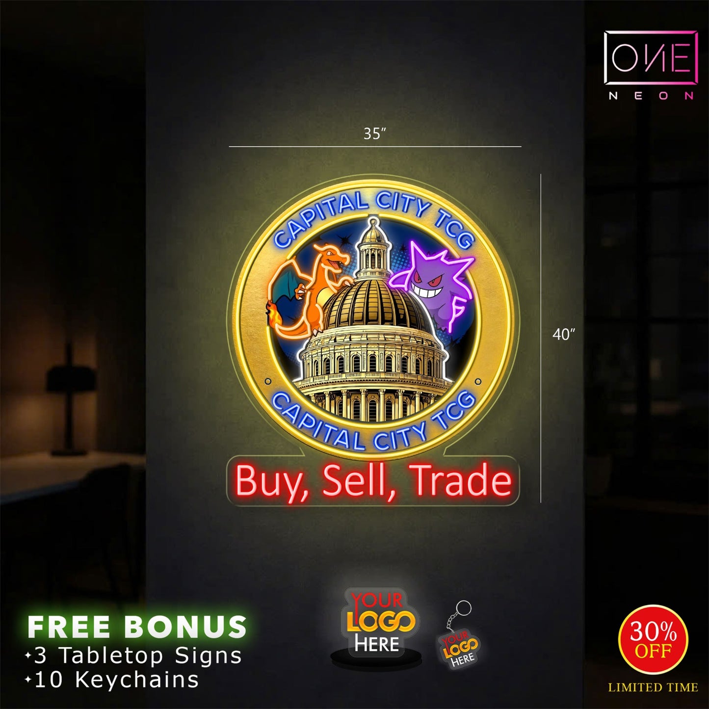 CAPITAL CITY TCG | LED Neon Sign