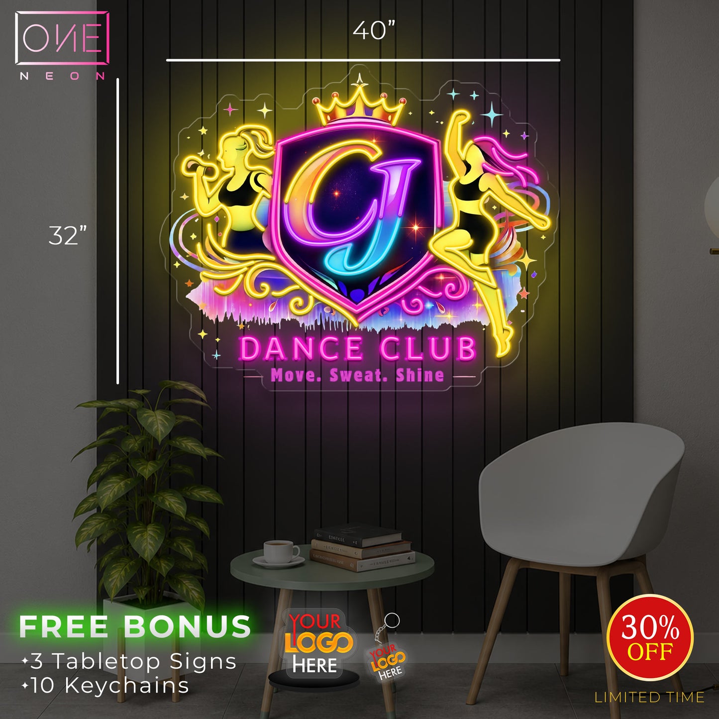 CJ DANCE CLUB | LED Neon Sign